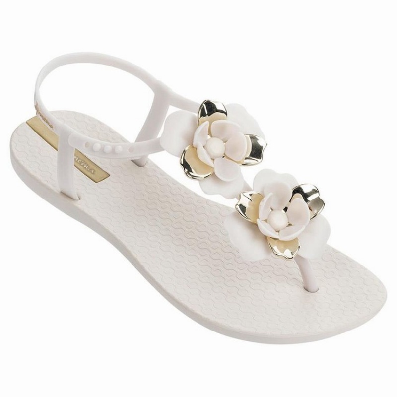 Beige / Gold Ipanema Floret Women's Sandals | XI9182654