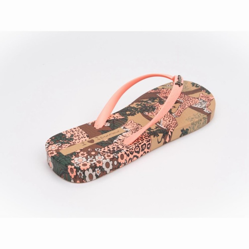 Beige / Pink Ipanema Pop Women's Flip Flops | PO6057481