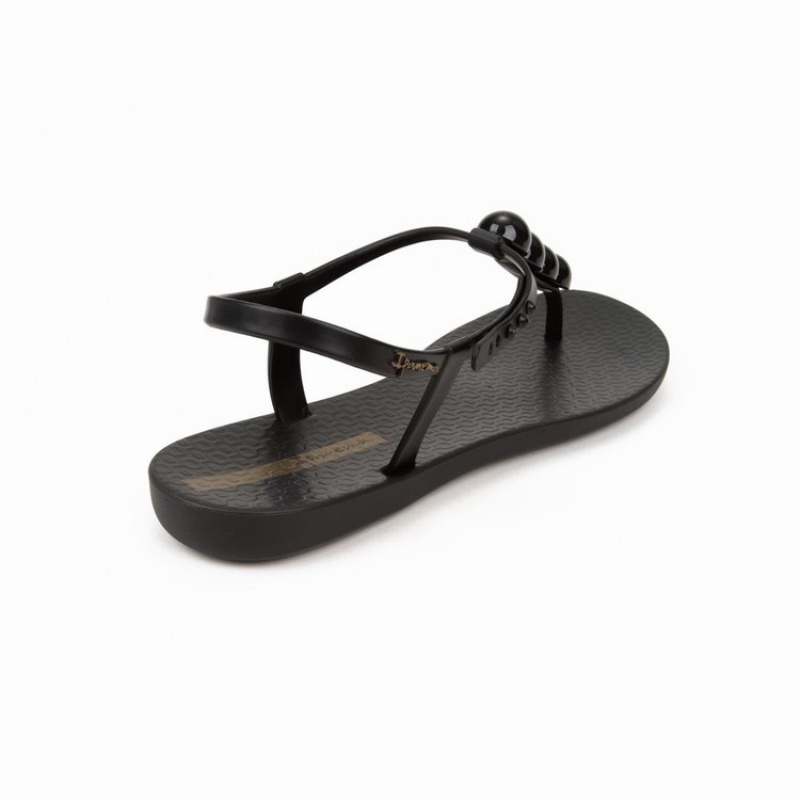 Black Ipanema Pearl Women's Sandals | SG5612749