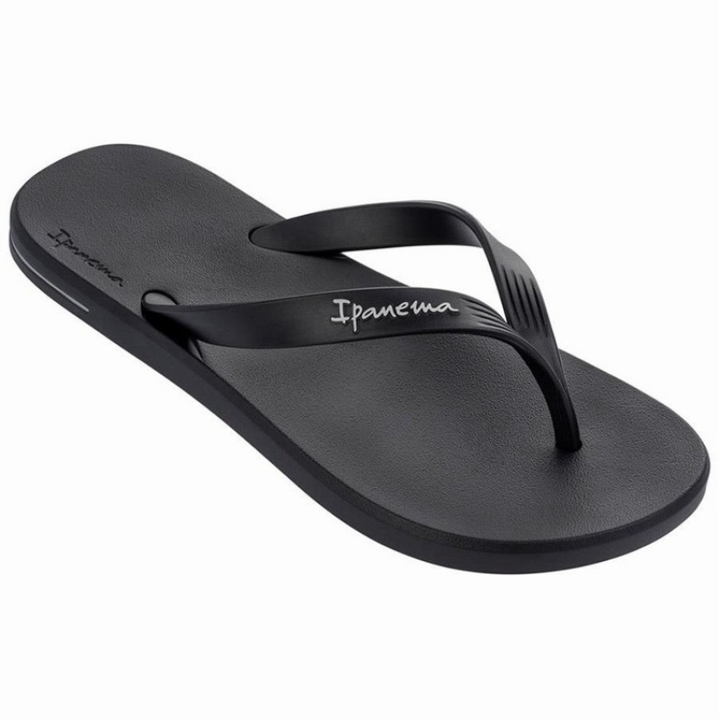 Black Ipanema Posto 10 Men's Flip Flops | YO6124587