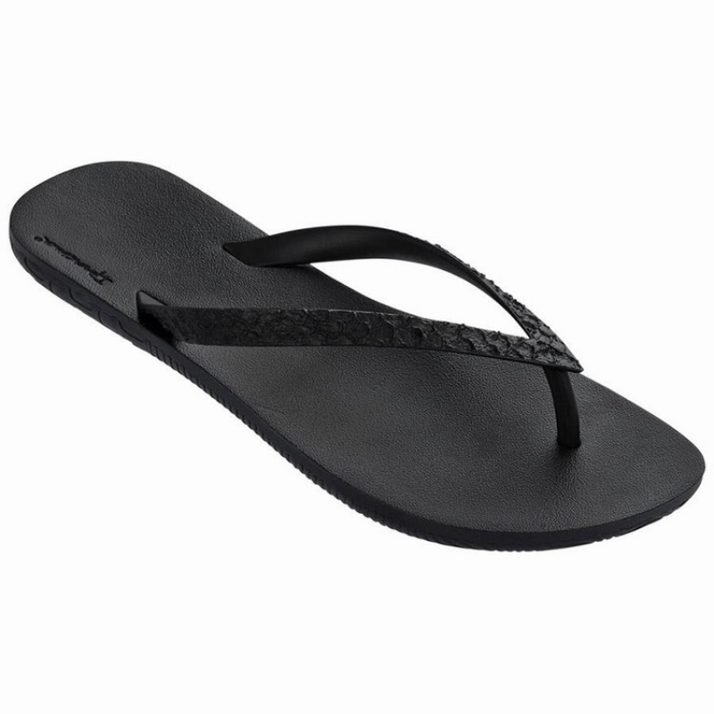 Black Ipanema RJ Men's Flip Flops | PF7156490