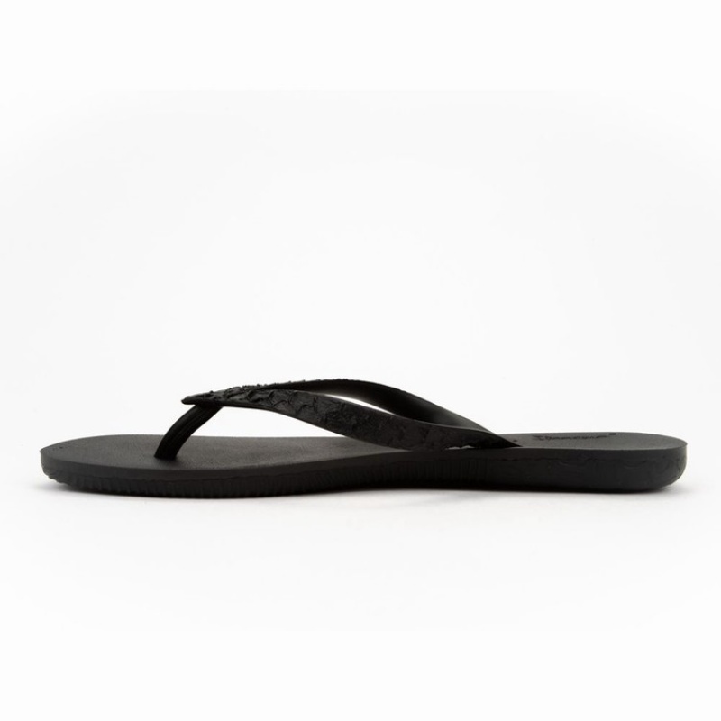 Black Ipanema RJ Men's Flip Flops | PF7156490