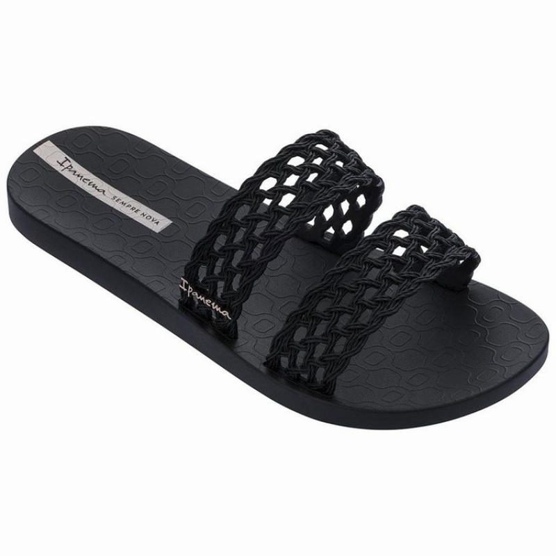 Black Ipanema Renda Women's Slides | BM6701248