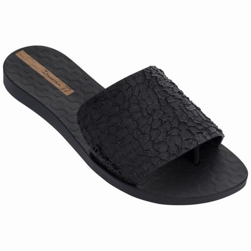 Black Ipanema Skin Women's Sandals | GO3250978