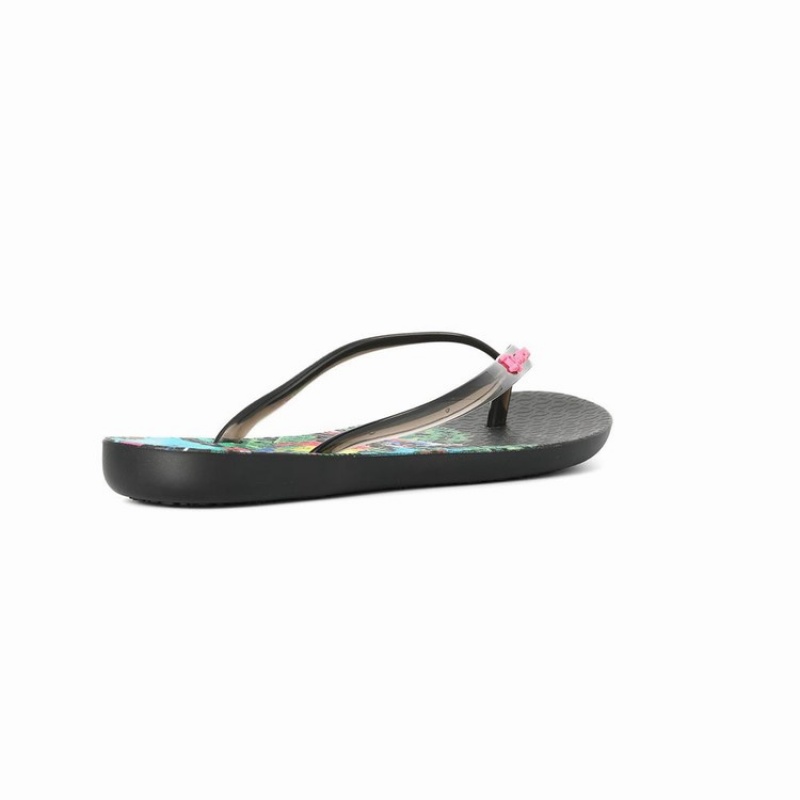 Black Ipanema Wave Natural Women\'s Flip Flops | CA4675913