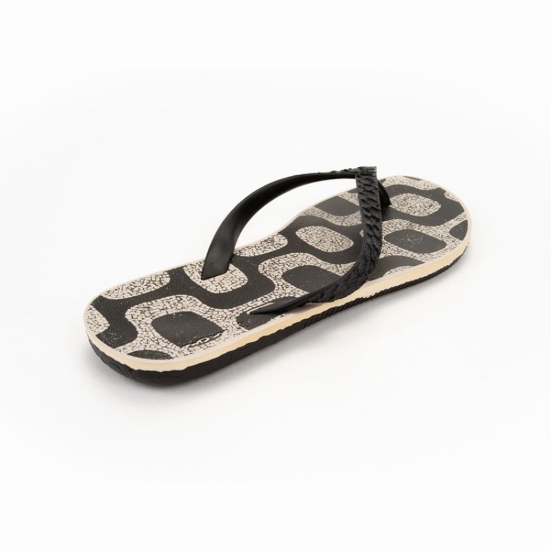 Black / Beige Ipanema RJ Men's Flip Flops | MT6739180