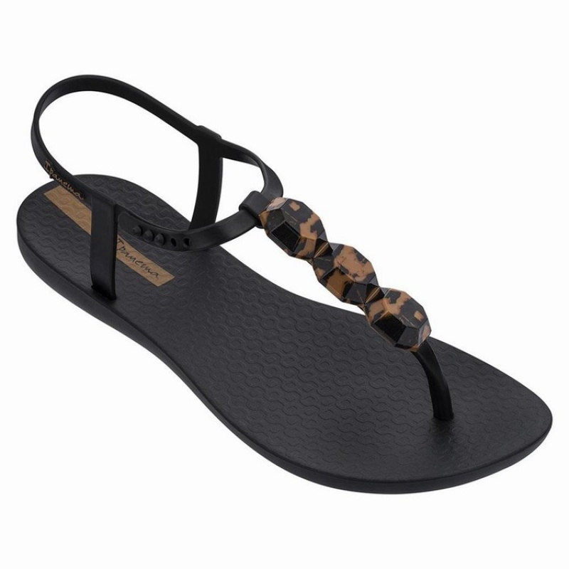 Black / Brown Ipanema Charm VII Marble Women\'s Sandals | YL8972630