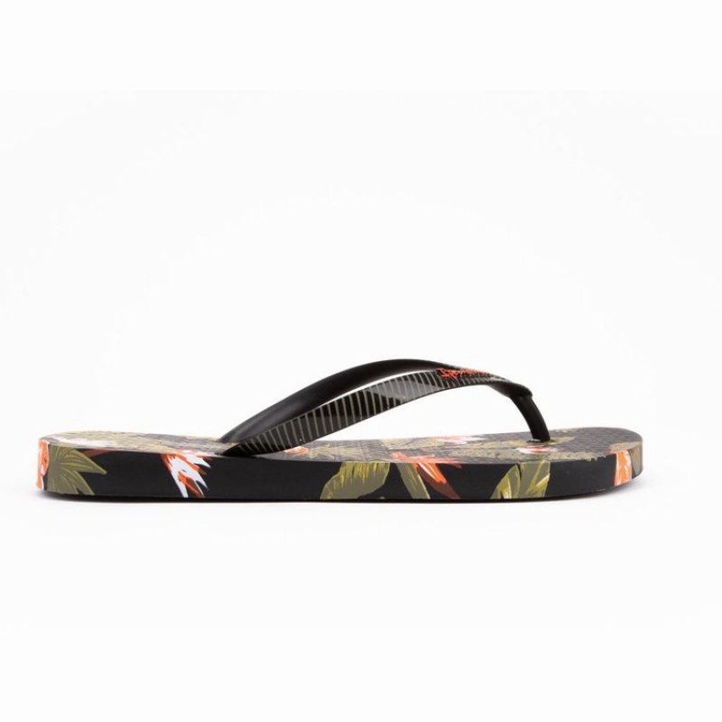 Black / Green Ipanema Paradise Women's Flip Flops | TA8365079