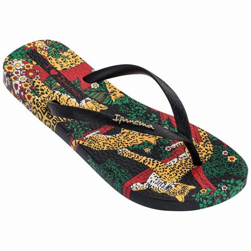 Black / Green / Yellow Ipanema Pop Women's Flip Flops | AV3489625