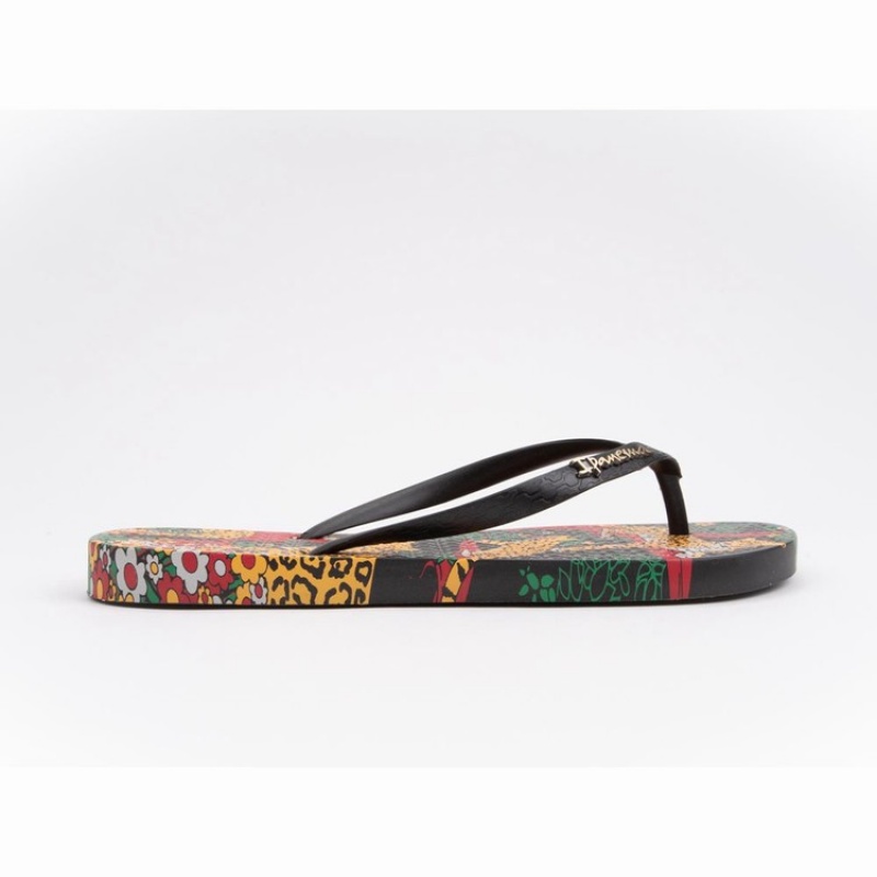 Black / Green / Yellow Ipanema Pop Women's Flip Flops | AV3489625