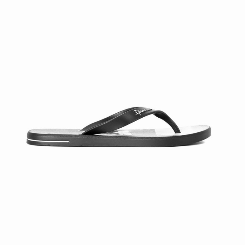 Black / Grey Ipanema 10 Palm Men's Flip Flops | OV7210463