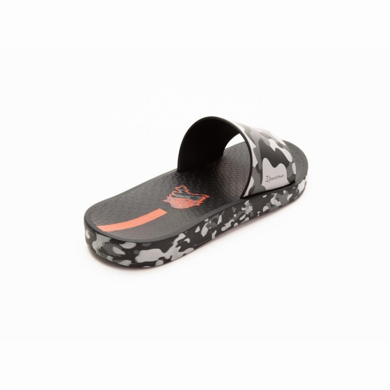 Black / Grey Ipanema Slippy Kids' Sandals | RS7693821