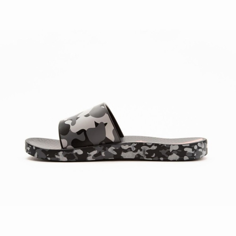 Black / Grey Ipanema Slippy Kids' Sandals | RS7693821