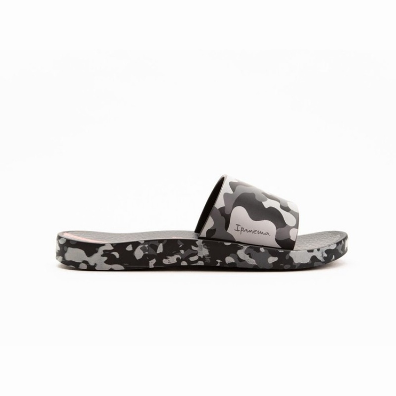 Black / Grey Ipanema Slippy Kids' Sandals | RS7693821