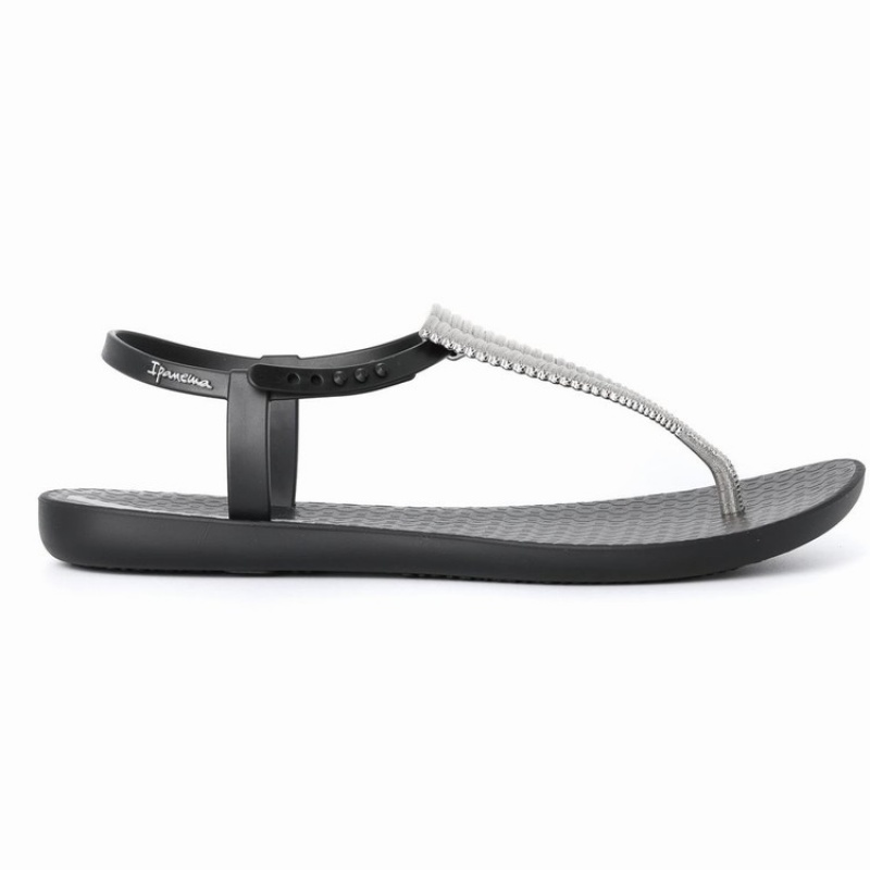 Black / Silver Ipanema Ribba Women's Sandals | IZ7406328