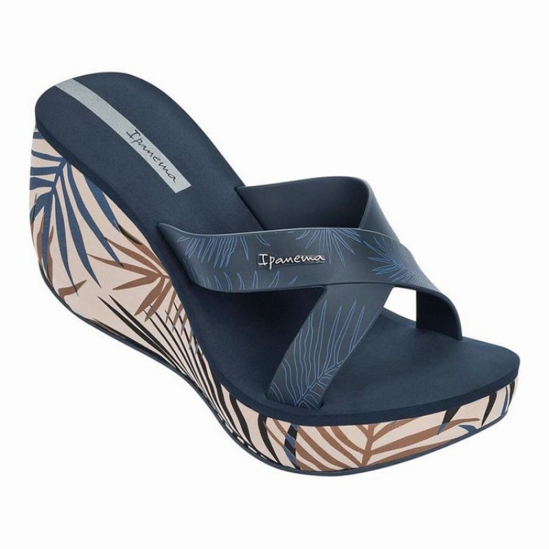 Blue Ipanema X Wedge Women\'s Slides | RI4807632