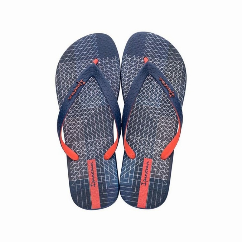 Blue / Orange Ipanema Parati II Men\'s Flip Flops | IC7508912