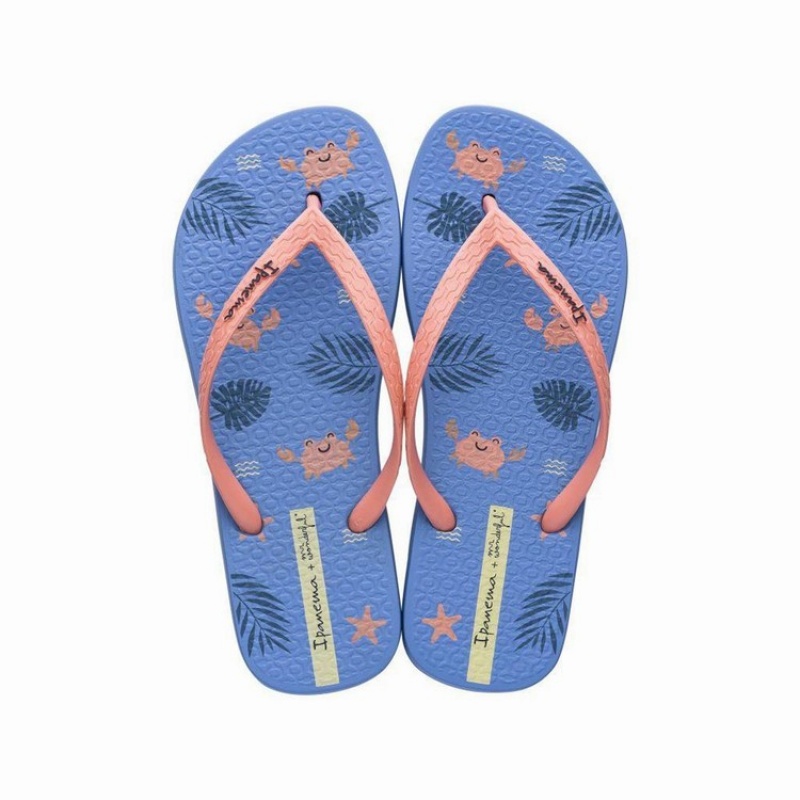 Blue / Pink Ipanema Mr. Wonderful II Women's Flip Flops | ZP7019536