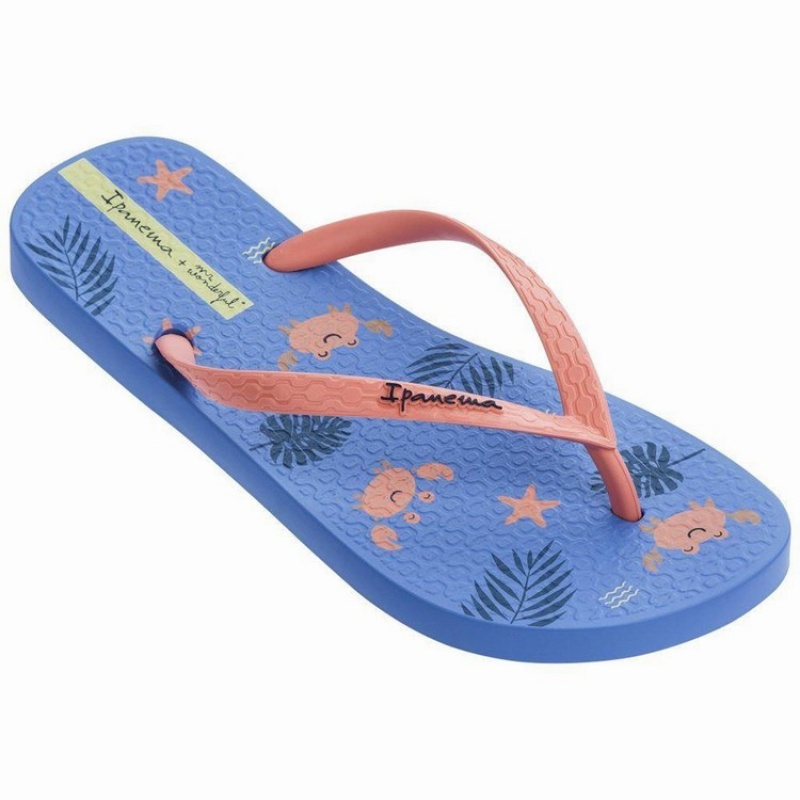 Blue / Pink Ipanema Mr. Wonderful II Women\'s Flip Flops | ZP7019536