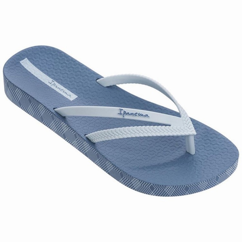 Blue / White Ipanema Bossa Soft IV Women\'s Flip Flops | NG2873450