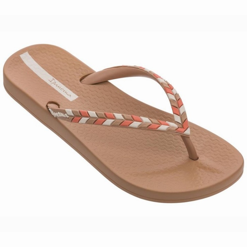 Brown Ipanema Ana Lovely X Women's Flip Flops | OS7624813