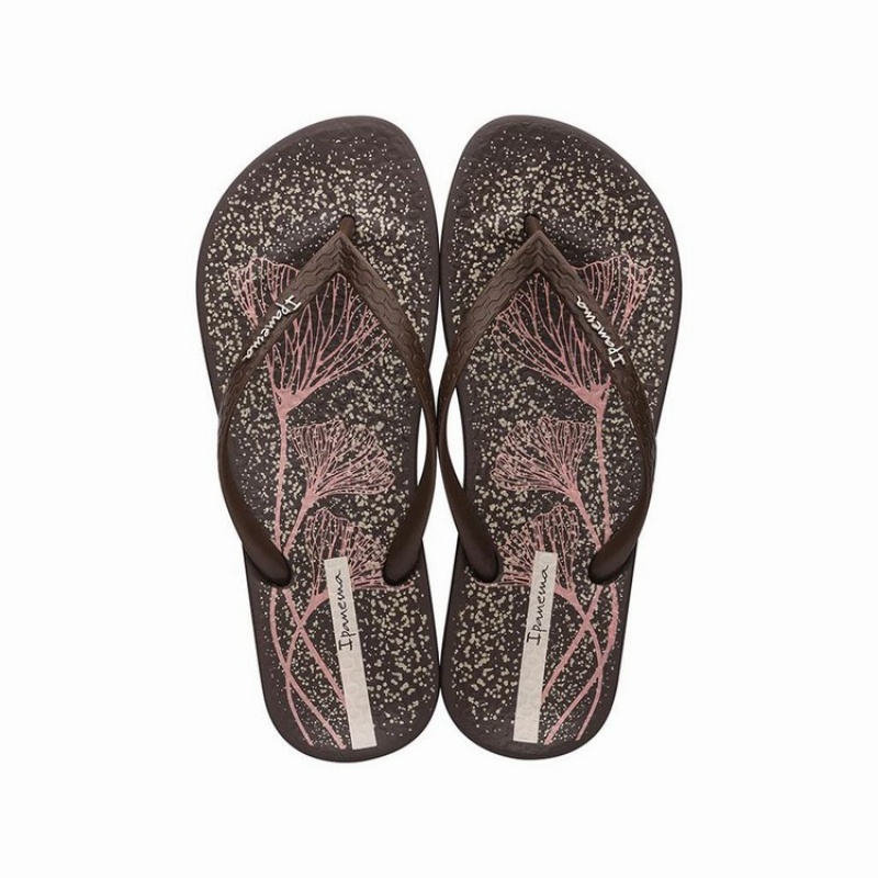 Brown Ipanema Anatomic Temas XI Women\'s Flip Flops | IU3701456