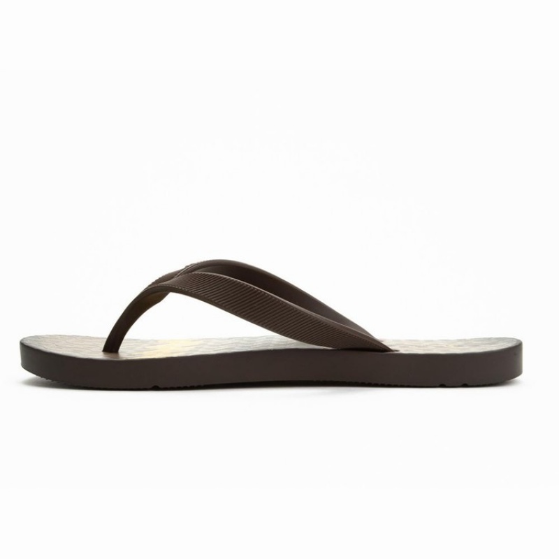 Brown Ipanema Arpo Wave Men's Flip Flops | UT4357182