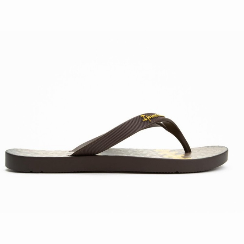 Brown Ipanema Arpo Wave Men's Flip Flops | UT4357182