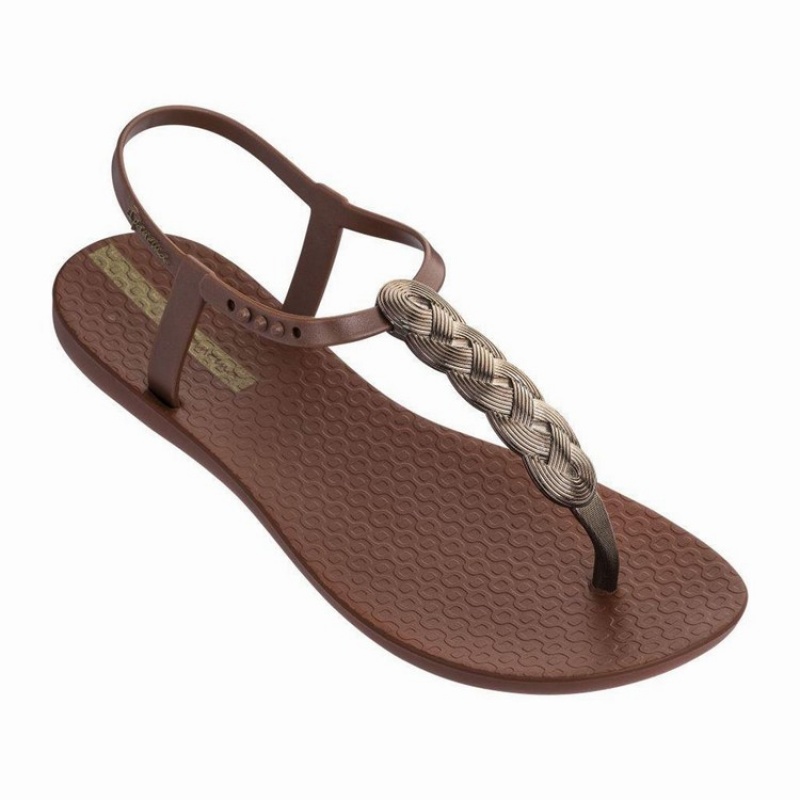 Brown Ipanema Charm VI Wave Women\'s Sandals | IX3876941