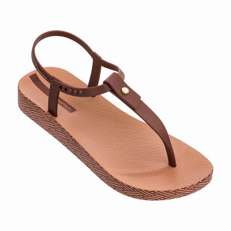 Brown Ipanema Plush Weave Women's Sandals | EX3548296