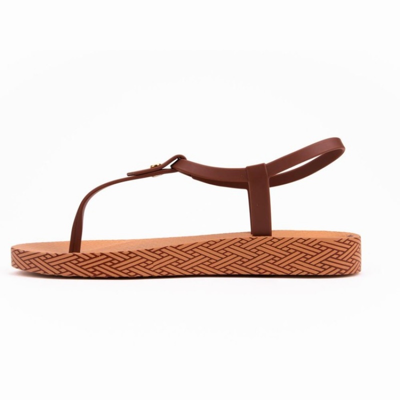 Brown Ipanema Plush Weave Women's Sandals | EX3548296