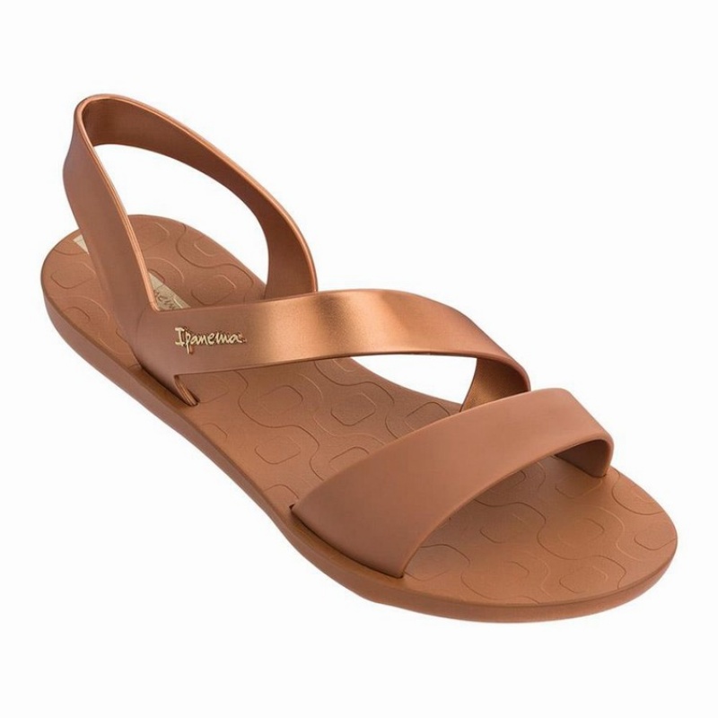 Brown Ipanema Vibe Women's Sandals | JP5428931