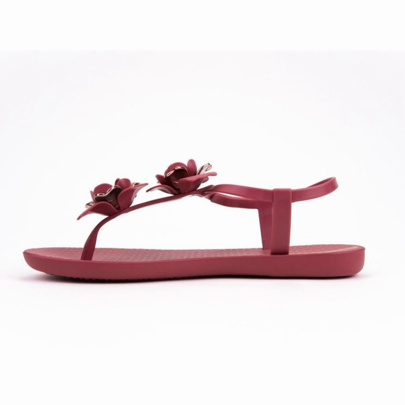 Burgundy Ipanema Floret Women's Sandals | ZU7358294