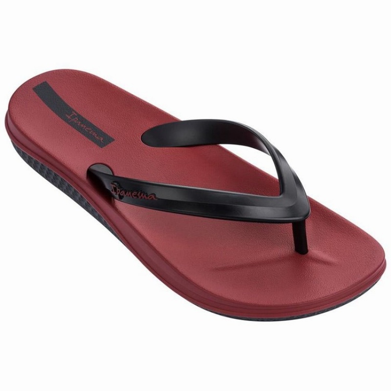 Burgundy / Black Ipanema Ana Lapa Men's Flip Flops | TP5832104