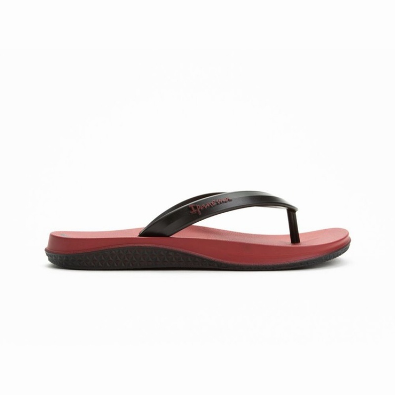 Burgundy / Black Ipanema Ana Lapa Men's Flip Flops | TP5832104