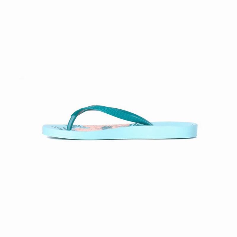 Green Ipanema Ana Hibiscus Women's Flip Flops | NT3714802