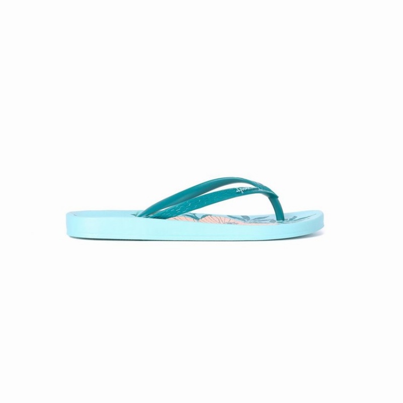 Green Ipanema Ana Hibiscus Women's Flip Flops | NT3714802