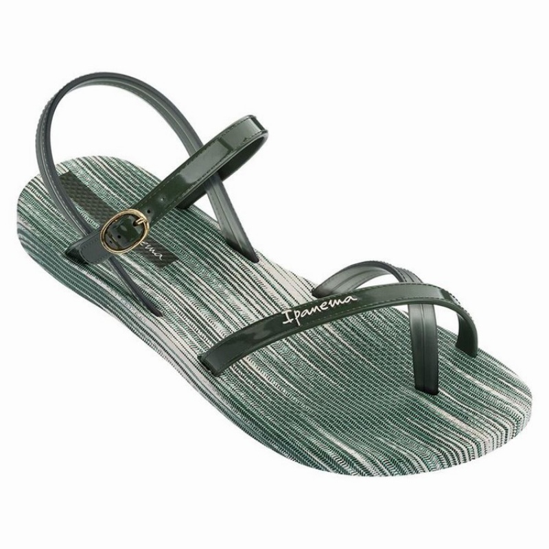 Green Ipanema Suzi Print Women's Sandals | XL5632708