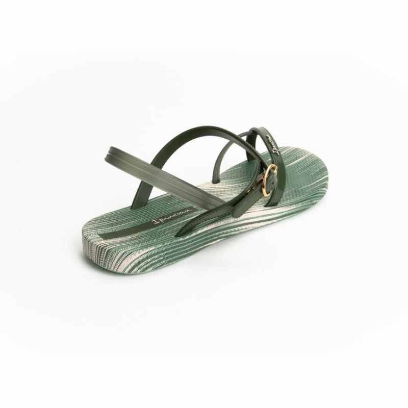 Green Ipanema Suzi Print Women's Sandals | XL5632708