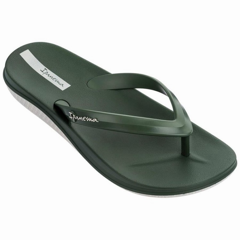 Green / Beige Ipanema Ana Lapa Men's Flip Flops | HX7405862