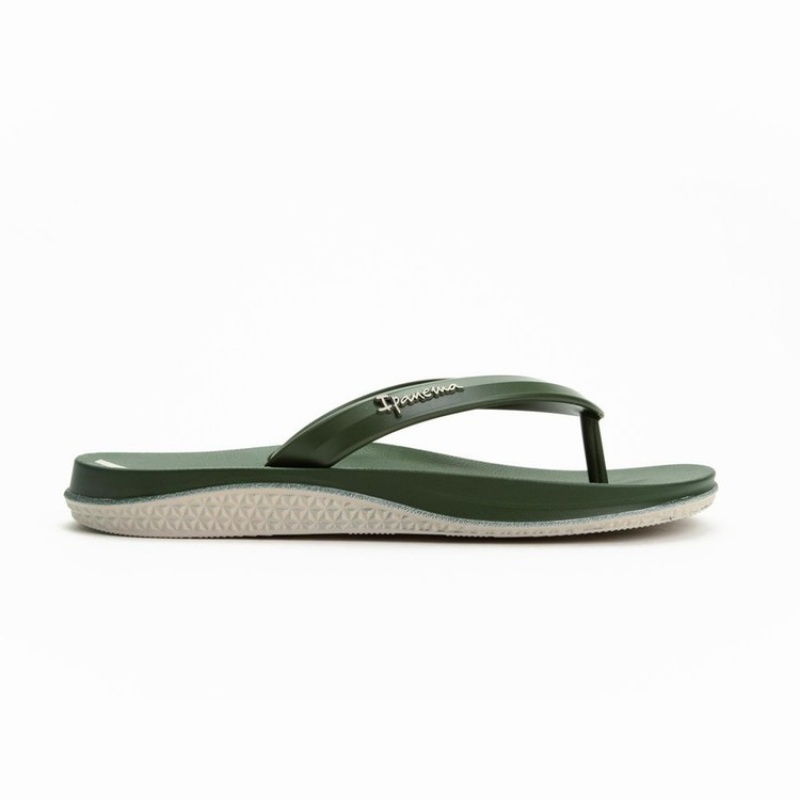 Green / Beige Ipanema Ana Lapa Men's Flip Flops | HX7405862