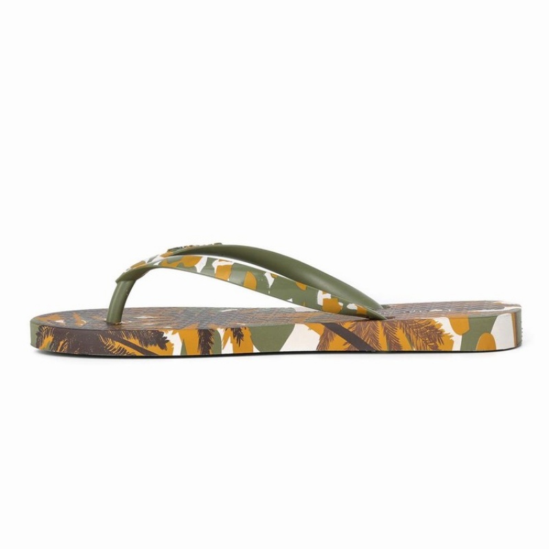 Green / Brown Ipanema I Love Sun Women's Flip Flops | UV6032718