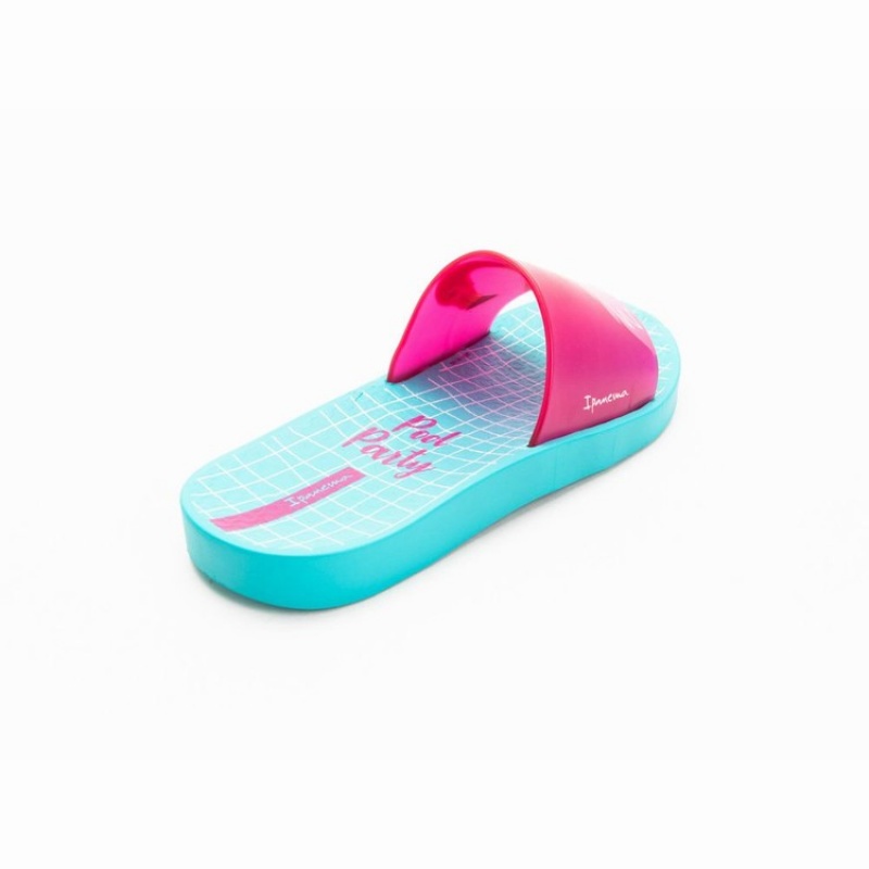 Green / Pink Ipanema Slippy Kids' Sandals | LG4587326