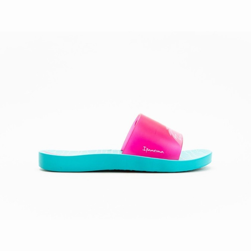 Green / Pink Ipanema Slippy Kids' Sandals | LG4587326