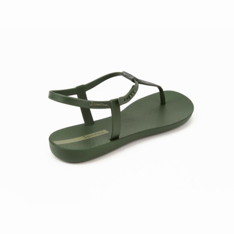 Green / Silver Ipanema Shimmer Women's Sandals | QW9635012