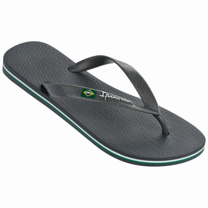 Grey Ipanema Classic Brazil II Men\'s Flip Flops | LG5182376