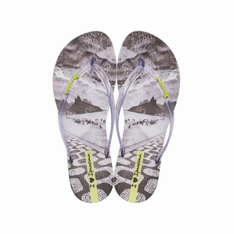 Grey Ipanema Wave Natural Women's Flip Flops | CG7592306