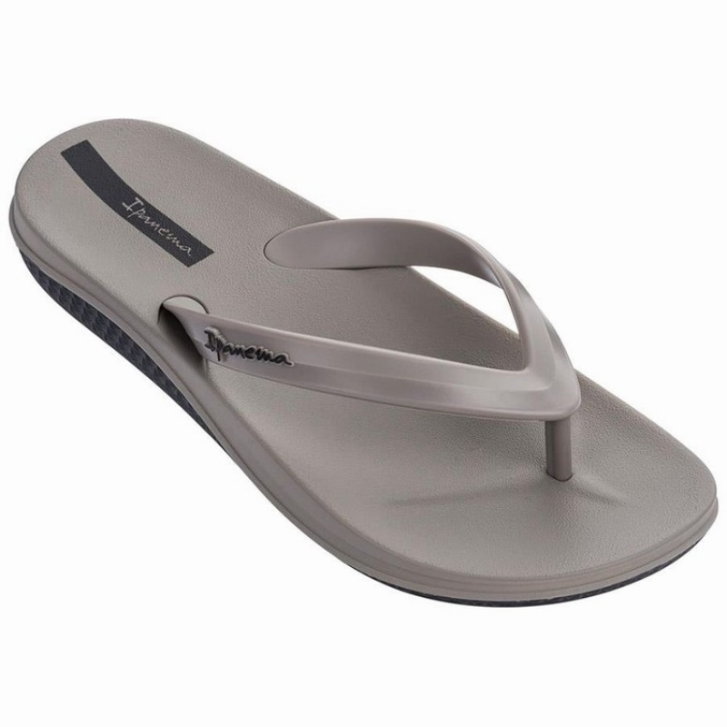 Grey / Black Ipanema Ana Lapa Men's Flip Flops | LK7802495