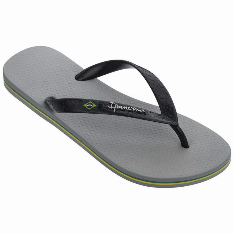 Grey / Black Ipanema Brasil Classic II Ad Men\'s Flip Flops | CD8537012