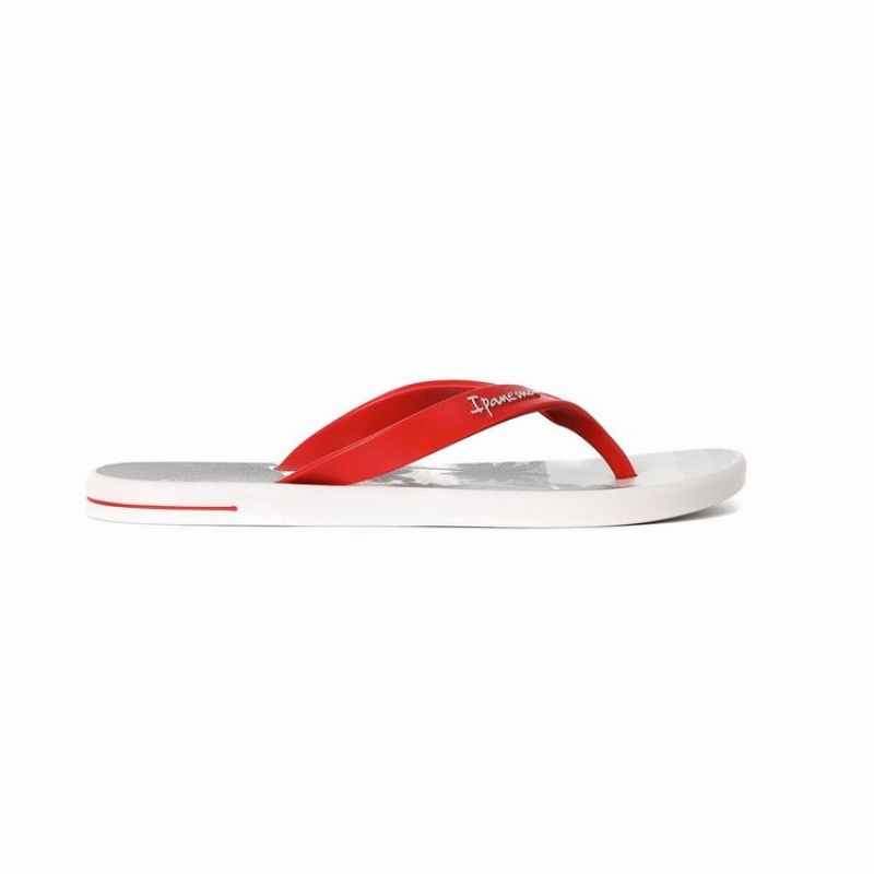 Grey / Red Ipanema 10 Palm Men's Flip Flops | KT7209846